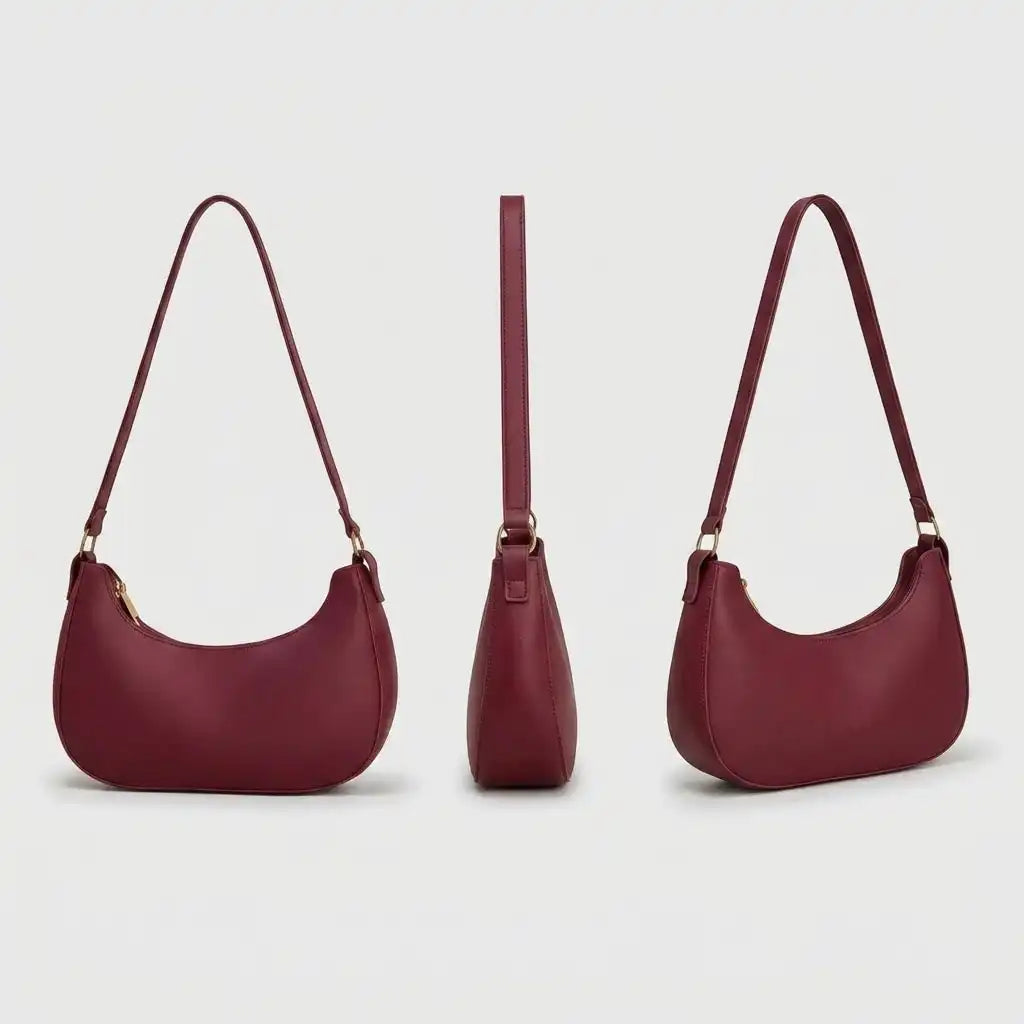 Curved Minimalist Shoulder Bag for Women
