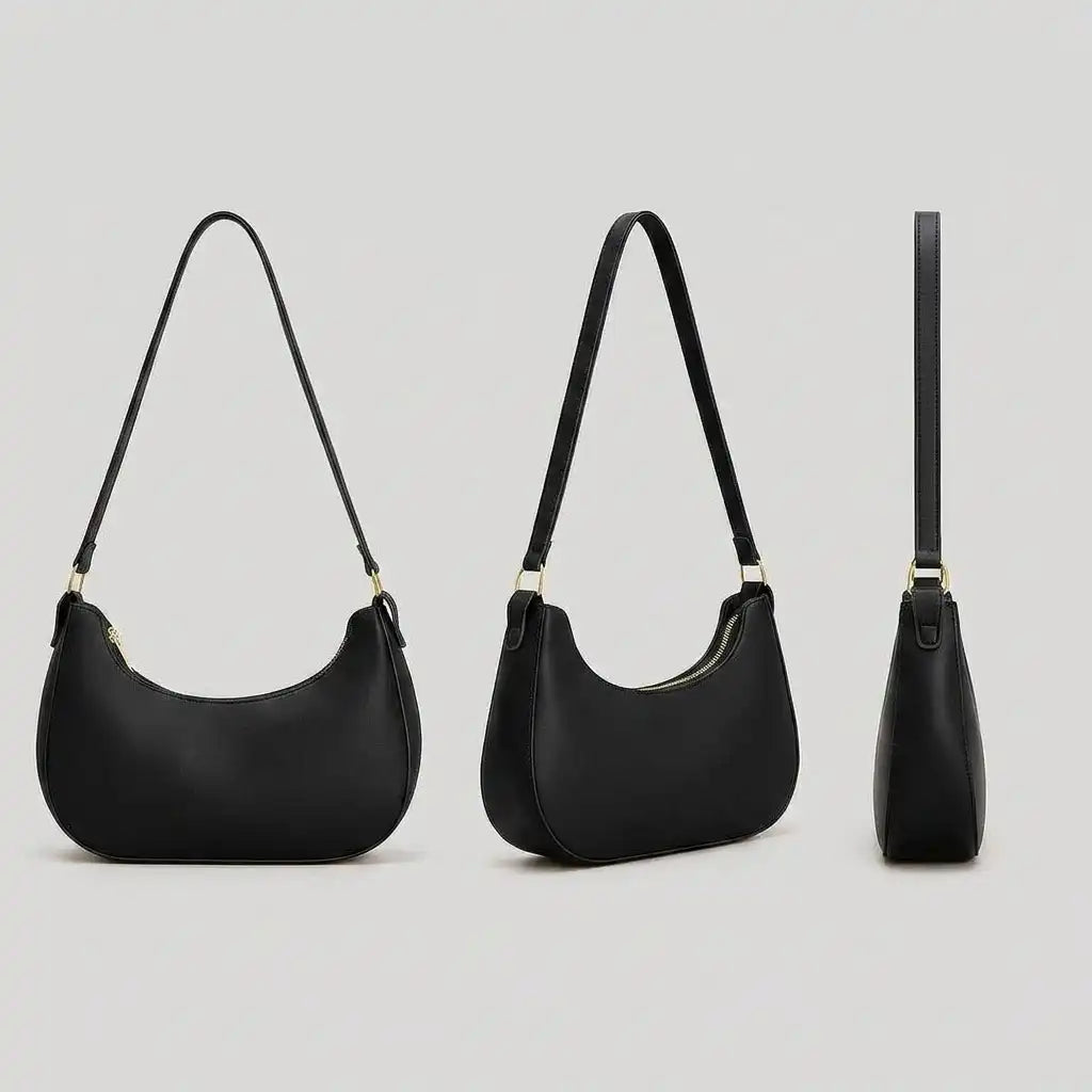 Curved Minimalist Shoulder Bag for Women