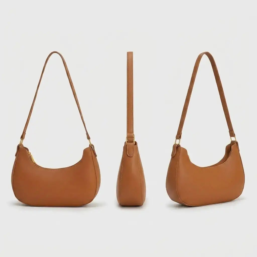 Curved Minimalist Shoulder Bag for Women
